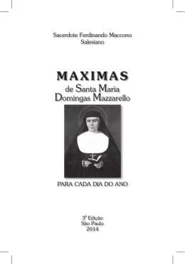 Máximas de Santa Maria Domingas Mazzarello