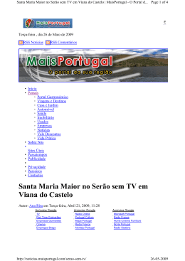 Santa Maria Maior no Serão sem TV em Viana do Castelo