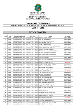 Lote III/2015 - Governo do Estado do Ceará