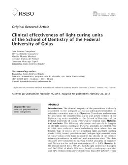 Clinical effectiveness of light-curing units of the School of Dentistry