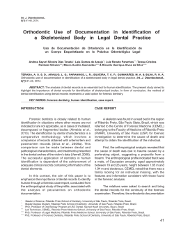 Orthodontic Use of Documentation in Identification of a