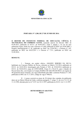 nomeação de AMADEU RIBEIRO DA SILVA