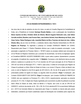 CONSELHO REGIONAL DE CONTABILIDADE DE - CRC-GO