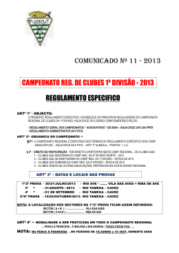 CAMPEONATO REG DE CLUBES _ RIO _ 1ª DIVISÃO