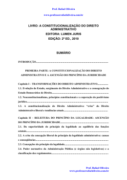 Constitucionalização do Direito Administrativo 2ª ed., Lumen Juris