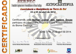 Certificamos que Nathan Junior dos Santos Souza - CDSA-UFCG