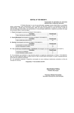 EDITAL N° 068/2011 - Prefeitura Municipal de Uruguaiana