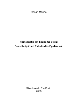 Renan Marino Homeopatia em Saúde Coletiva: Contribuição ao