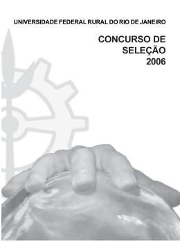 CONCURSO DE SELEÇÃO 2006