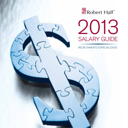 Guia Salarial da Robert Half 2012-2013 para as areas de