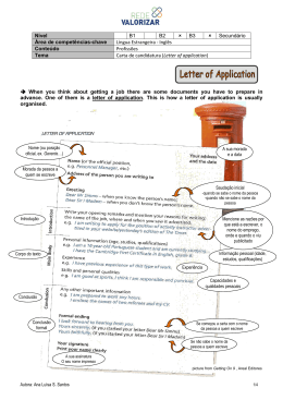 Letter of Application (Jobs)