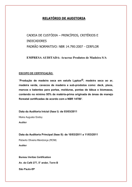 Bahia Produtos de Madeira SA-Relatório de Auditoria Principal