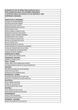 Chamada da lista de espera para matrícula 2014.1 semestre1