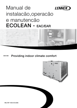 ECOLEAN - EAC/EAR Manual de instalacão,operacão e