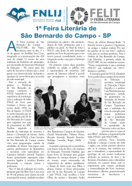 1ª Feira Literária de São Bernardo do Campo - SP