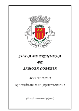 Acta Nº 28 - 16.08.2011 - Junta de Freguesia de Samora Correia