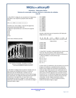 Lista 01 - Matematicando