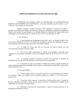 Instrução Normativa SAF nº 4 de 03.05.1994.