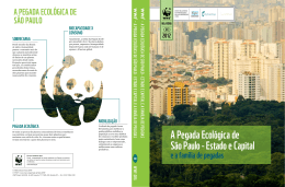 São Paulo - estado e capital A Pegada ecológica de