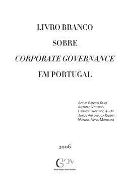Livro Branco sobre Corporate Governance em Portugal