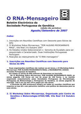 O RNA-Mensageiro - SPG - Sociedade Portuguesa de Genética