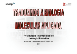 Traduzindo a Biologia Molecular Aplicada
