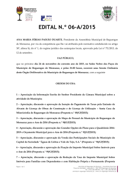 EDITAL N.º 06-A/2015 - Município de Reguengos de Monsaraz