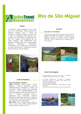 Ilha de São Miguel - Active Travel Management