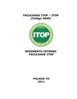 FACULDADE ITOP – ITOP (Código 4969) REGIMENTO INTERNO