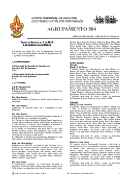 ORDEM DE SERVIÇO N.º 1 DE 2014 1 DE JANEIRO A 31 DE