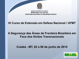 A segurança das áreas de fronteira brasileira em face dos ilícitos