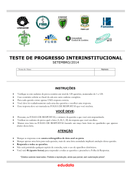 TESTE DE PROGRESSO INTERINSTITUCIONAL