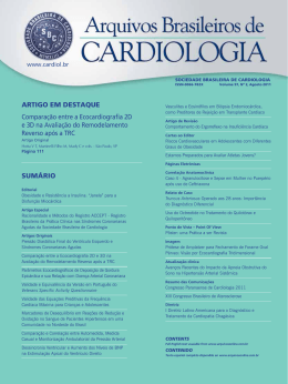 Artigo Original - Arquivos Brasileiros de Cardiologia