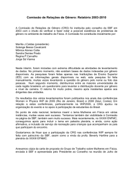 Relatório 2003-2010 - Sociedade Brasileira de Física