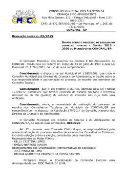 Resolução da Comissão Eleitoral Conchal 2015