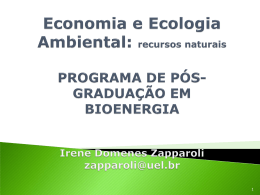 Economia dos recursos naturais - Universidade Estadual do Centro