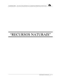 Position Paper: Recursos Naturais