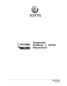Integração Protheus x TOTVS Educacional