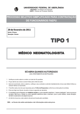 AnalistaClíncio -TIPO 1 - Diretoria de Processos Seletivos