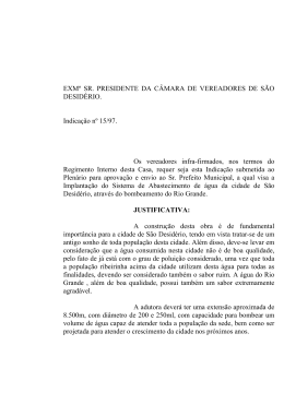 Indicação 15 de 1997 - Câmara Municipal de São Desidério-BA