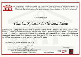Charles Roberto de Oliveira Líbio - II Congresso Internacional de