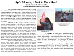 Após 10 anos, o Rock in Rio voltou!