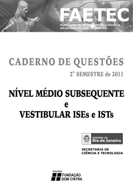 Nível Médio Subsequente e Vestibular ISEs e ISTs