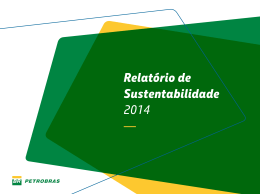 Relatório de Sustentabilidade 2014 —