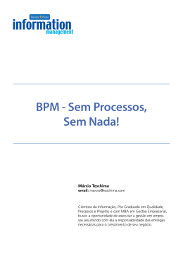 BPM - Sem Processos, Sem Nada! - Portal Information Management