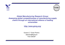 Global Manufacturing Research Group: Assessing global
