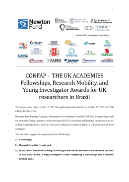 CONFAP – THE UK ACADEMIES Fellowships