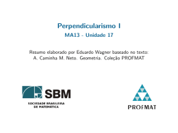 Perpendicularismo I - MA13 - Unidade 17