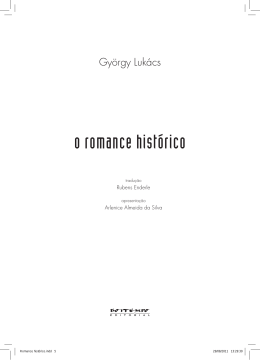 Apresentação de O romance histórico, de György Lukács