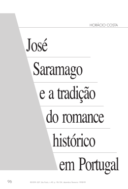 José Saramago e a tradição do romance histórico em Portugal
